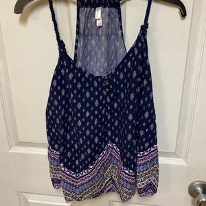 Xhilaration spaghetti hauler top with rope straps